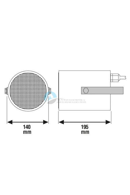 Honeywell 582473 10 W Tek yönlü Metal Ses Projektörü EN 54